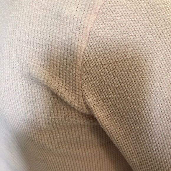 Michael Stars OS Long sleeve waffle pink top - Picture 3 of 4